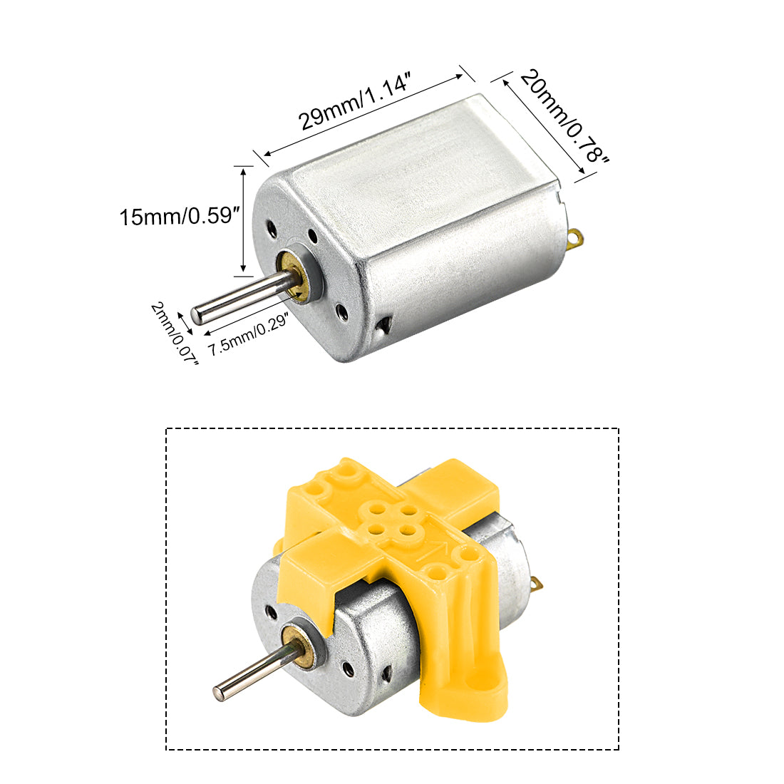 Harfington 130 Electric Motor Kit 3V 24000RPM, Motor Fixed Fastener DIY Parts DC Motor Holder 5 Set