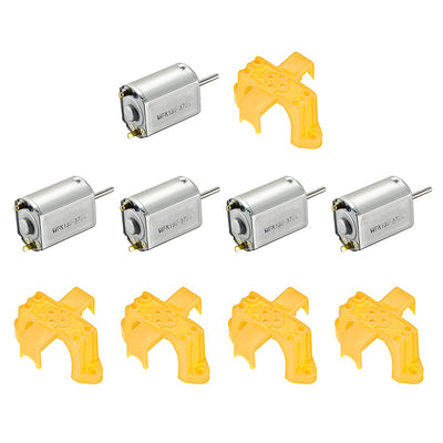 Harfington 130 Electric Motor Kit 3V 24000RPM, Motor Fixed Fastener DIY Parts DC Motor Holder 5 Set