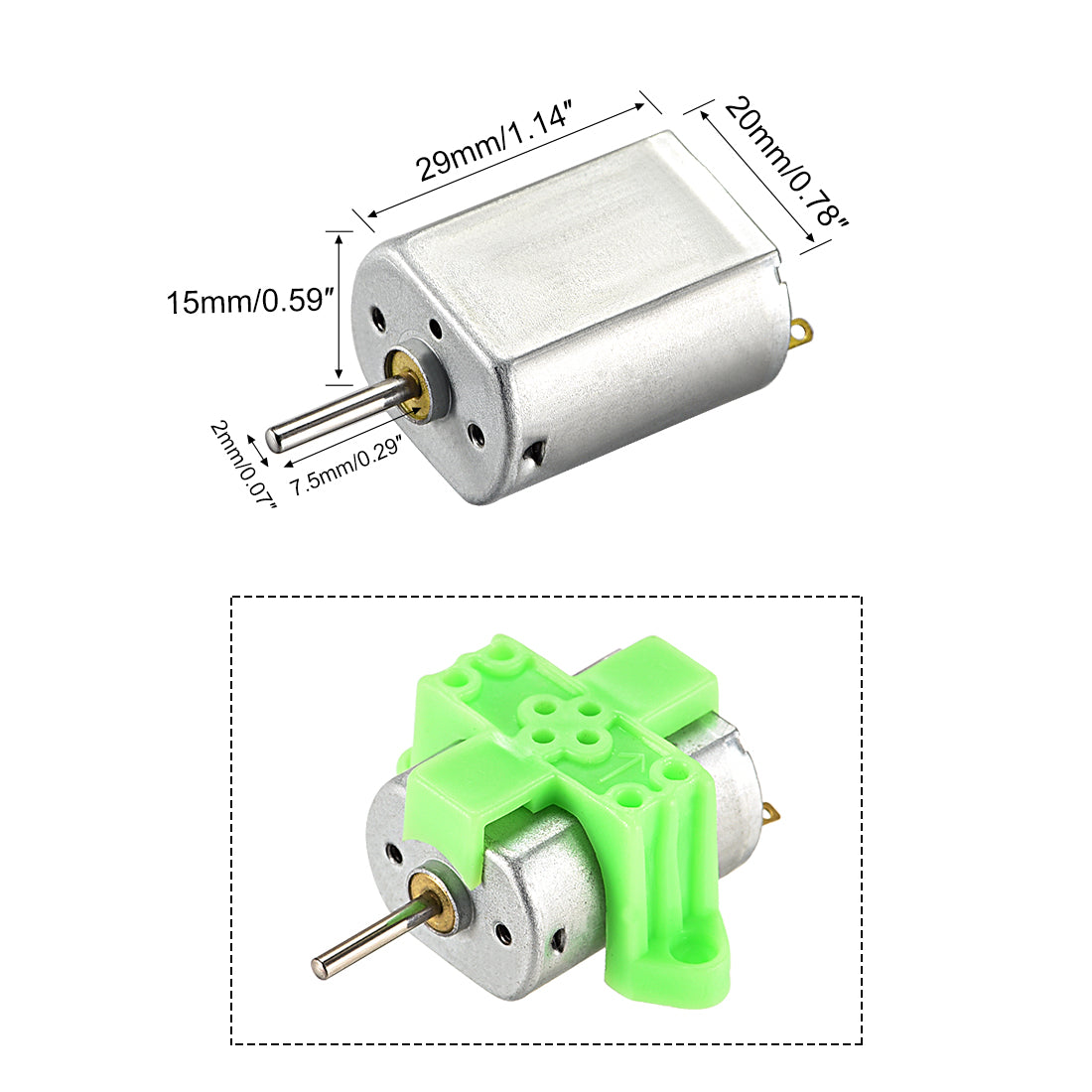 Harfington 130 Electric Motor Kit 3V 24000RPM, Motor Mounting Bracket Holder 5 Set