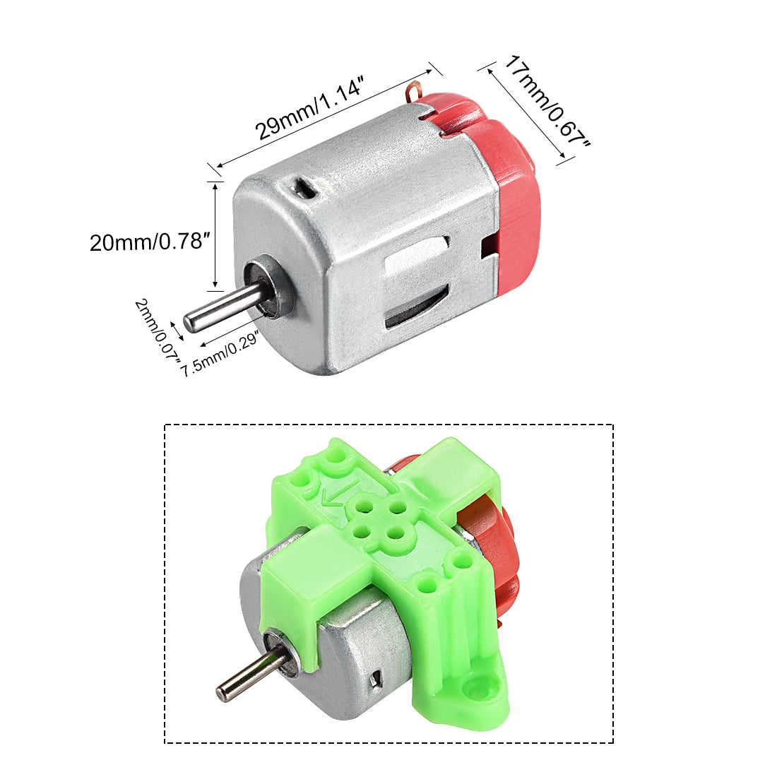Harfington 130 Electric Motor Kit 3V 30000RPM, Motor Mounting Bracket Holder 5 Set