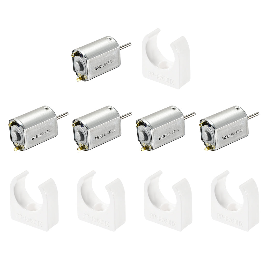 Harfington 130 DC Motor Kit 3V 24000RPM, Motor Mounting Bracket Holder 5 Set