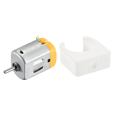 Harfington 130 DC Motor Kit 3V 22000RPM, Motor Mounting Bracket Holder 5 Set