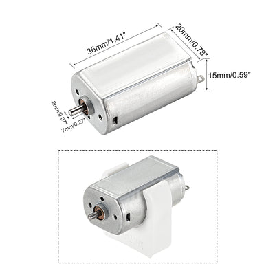 Harfington 180 DC Motor 3V 12000RPM, Motor Mounting Bracket Holder 5 Set for DIY