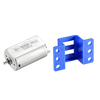 Harfington 130/180 DC Motor Mini Electric Motor 3V 4100RPM, Motor Mounting Bracket Holder 5 Set for DIY