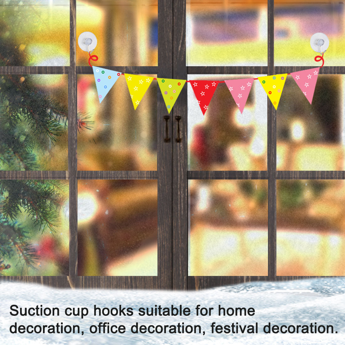 Harfington 12pcs Suction Cup Hooks 1" Diameter Removable Metal Hook Vacuum Hooks Hangers