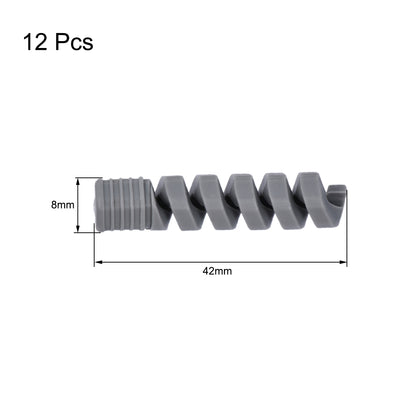 Harfington 12pcs Highly Flexible USB Protector Grey Mouse Cable Protector for Cell Phones Computers Laptops Mouse Cable
