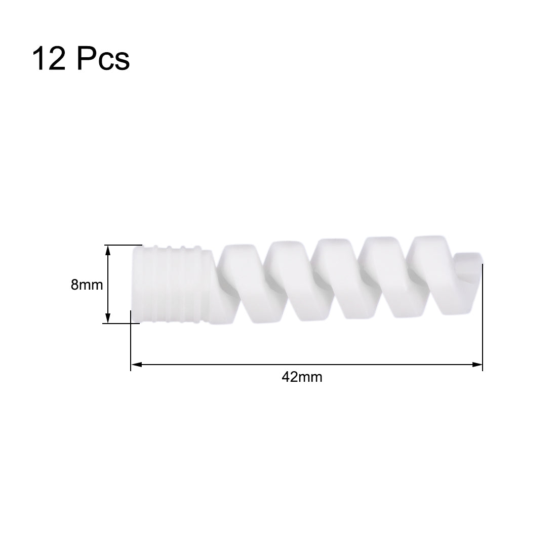 Harfington 12pcs Highly Flexible USB Protector White Mouse Cable Protector for Cell Phones Computers Laptops Mouse Cable