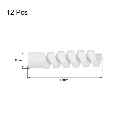 Harfington 12pcs Highly Flexible USB Protector White Mouse Cable Protector for Cell Phones Computers Laptops Mouse Cable