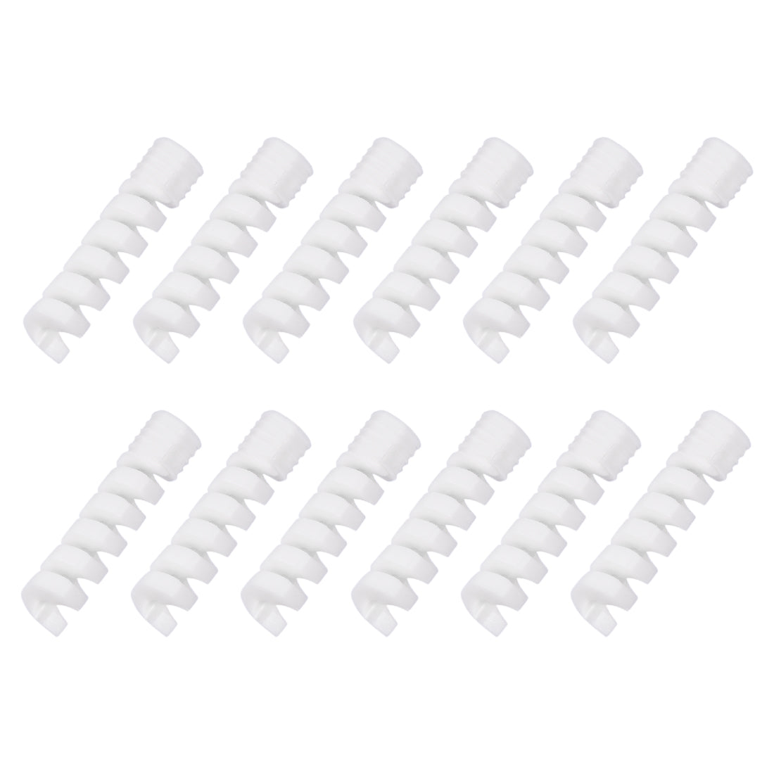 Harfington 12pcs Highly Flexible USB Protector White Mouse Cable Protector for Cell Phones Computers Laptops Mouse Cable
