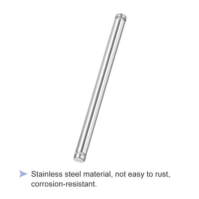 Harfington Glass Standoff Double Head Stainless Steel Standoff Holder 12mm x 164mm 6 Pcs