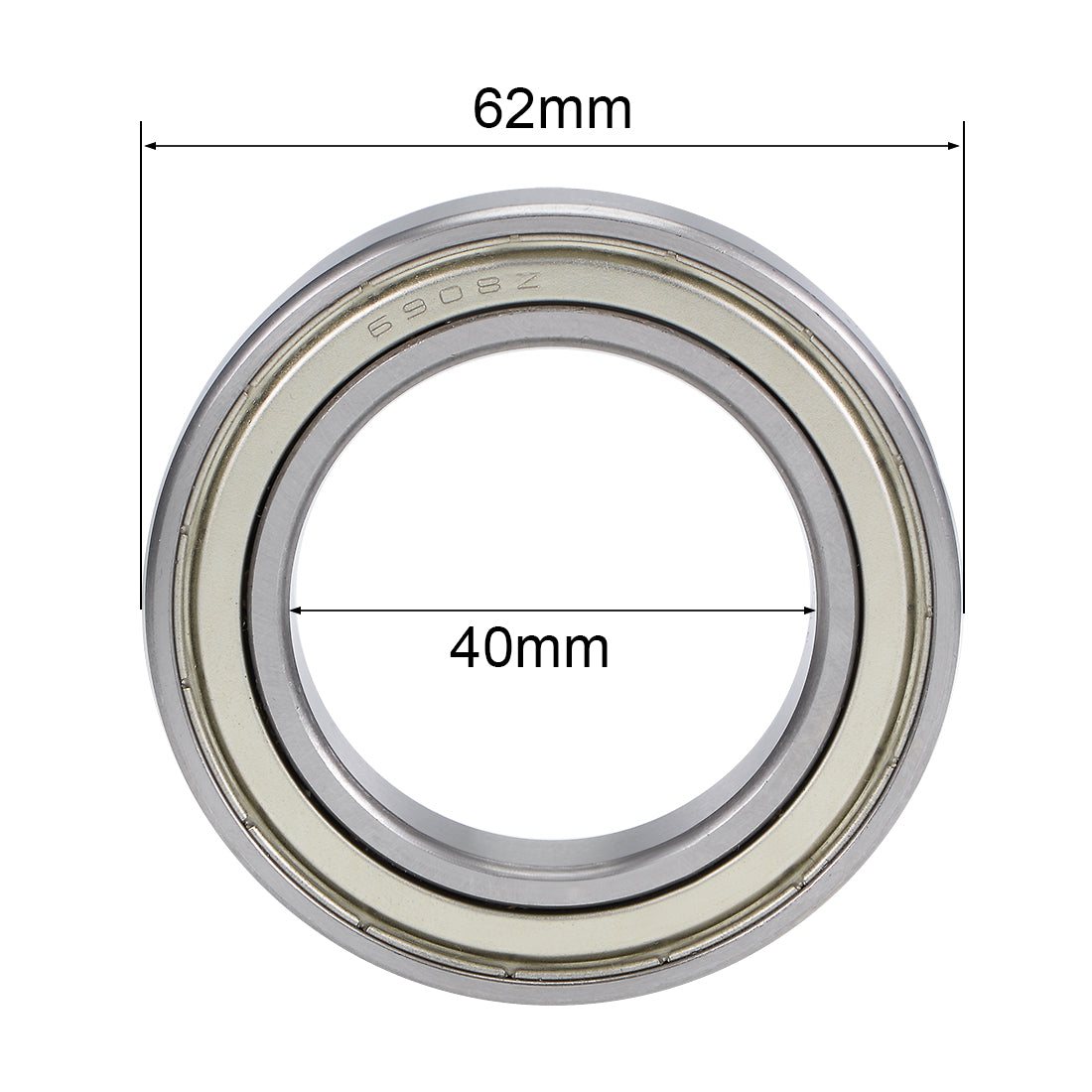 Harfington Deep Groove Ball Bearings Metric Double Shielded High Carbon Steel Z2