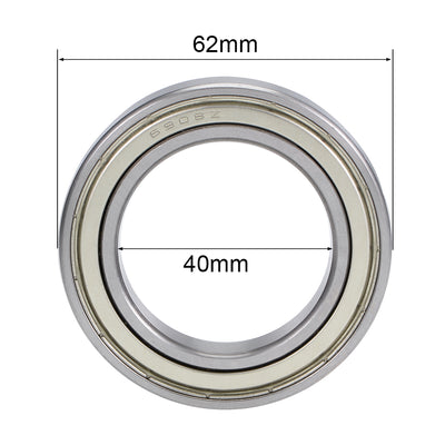 Harfington Deep Groove Ball Bearings Metric Double Shielded High Carbon Steel Z2