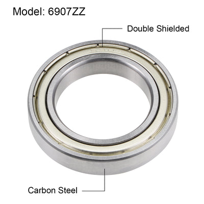 Harfington Deep Groove Ball Bearings Metric Double Shielded High Carbon Steel Z2