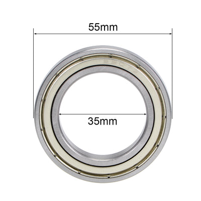 Harfington Deep Groove Ball Bearings Metric Double Shielded High Carbon Steel Z2
