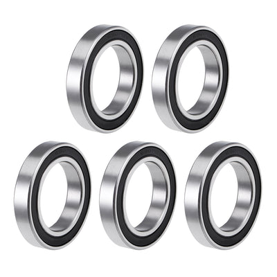 Harfington 6907-2RS Deep Groove Ball Bearings Z2 35x55x10mm Double Sealed Carbon Steel 5pcs