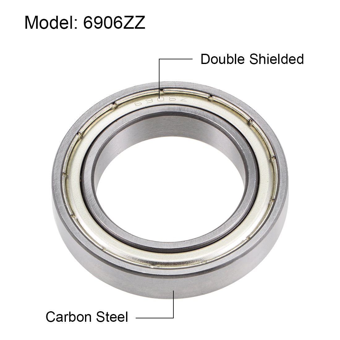 Harfington Deep Groove Ball Bearings Metric Double Shield High Carbon Steel Z2