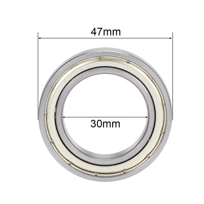 Harfington Deep Groove Ball Bearings Metric Double Shield High Carbon Steel Z2