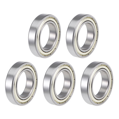 Harfington Uxcell Deep Groove Ball Bearing Metric Double Shielded High Carbon Steel Z2