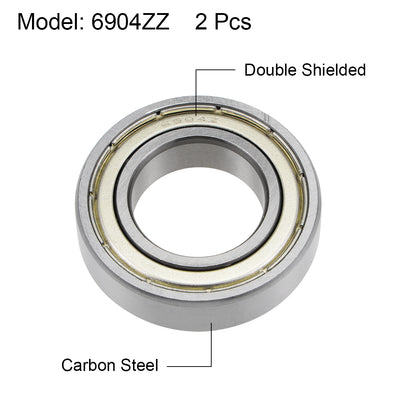 Harfington Deep Groove Ball Bearings Metric Double Shield High Carbon Steel Z2