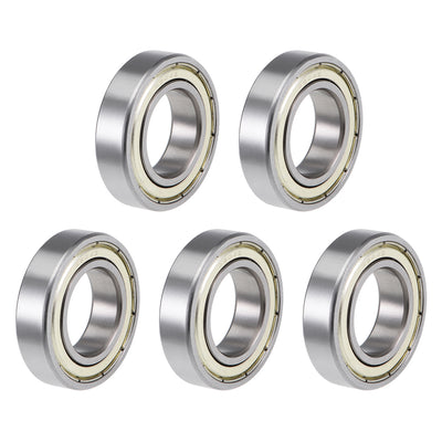 Harfington Uxcell Deep Groove Ball Bearing Metric Double Shielded High Carbon Steel Z2