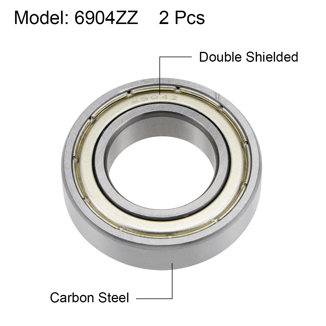 Harfington Deep Groove Ball Bearings Metric Double Shielded High Carbon Steel Z2 Level