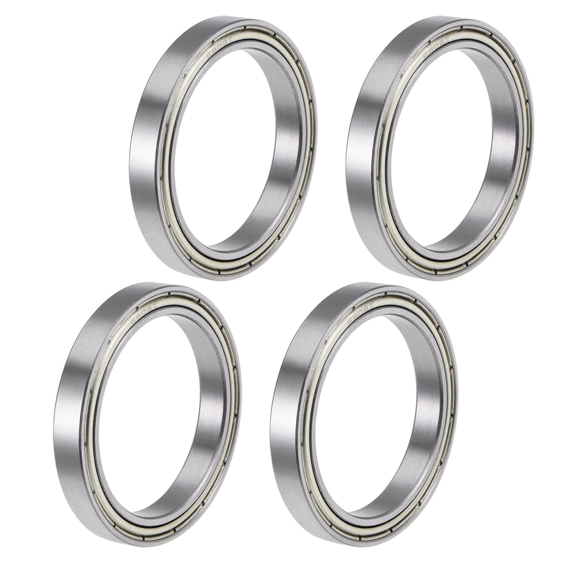 Harfington 6808ZZ Deep Groove Ball Bearings Z2 40x52x7mm Double Shielded Carbon Steel 4pcs