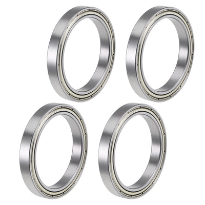 Harfington 6808ZZ Deep Groove Ball Bearings Z2 40x52x7mm Double Shielded Carbon Steel 4pcs