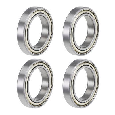 Harfington 6803ZZ Deep Groove Ball Bearings Z2 17x26x5mm Double Shielded Carbon Steel 4pcs