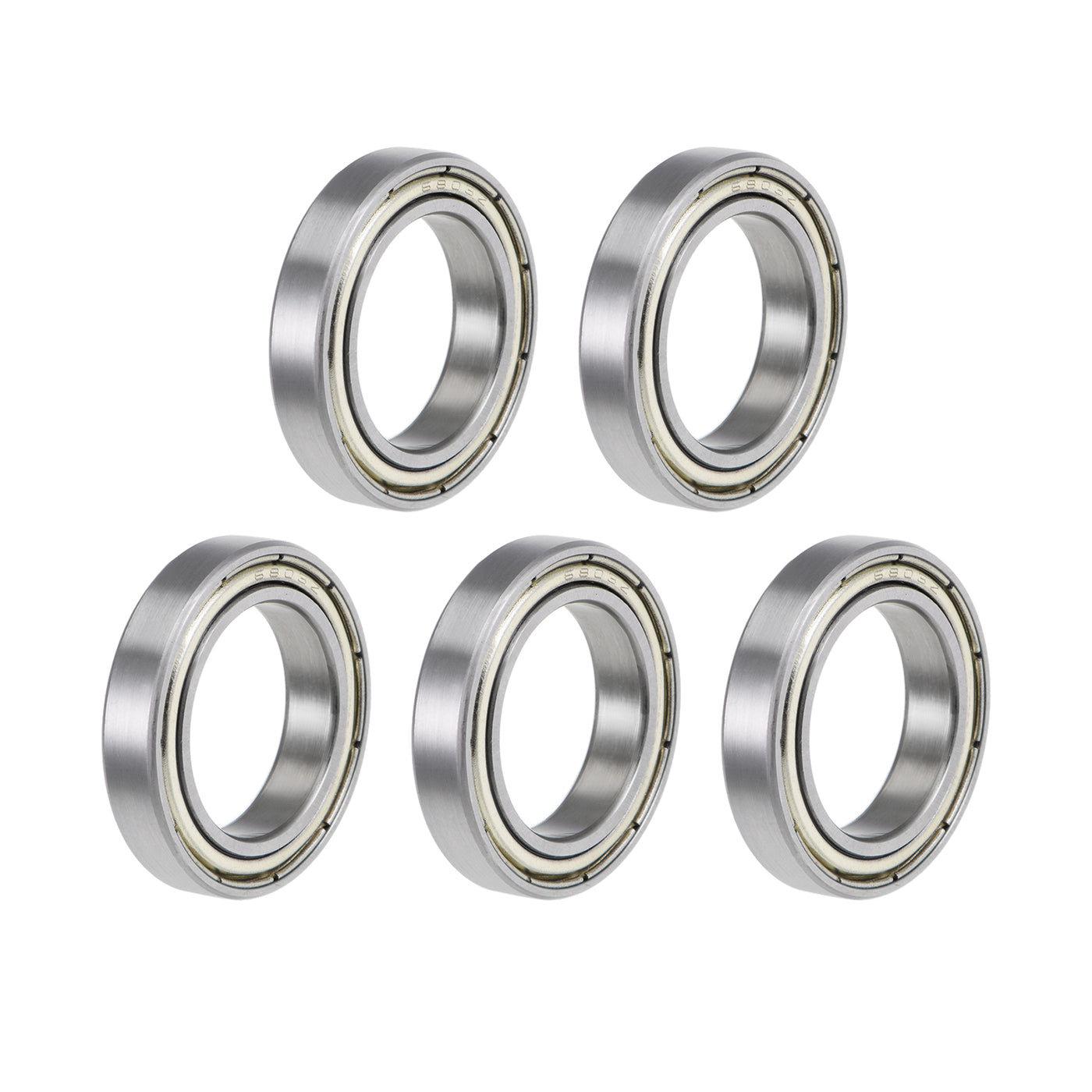 Harfington 6803ZZ Deep Groove Ball Bearings Z2 17x26x5mm Double Shielded Carbon Steel 5pcs