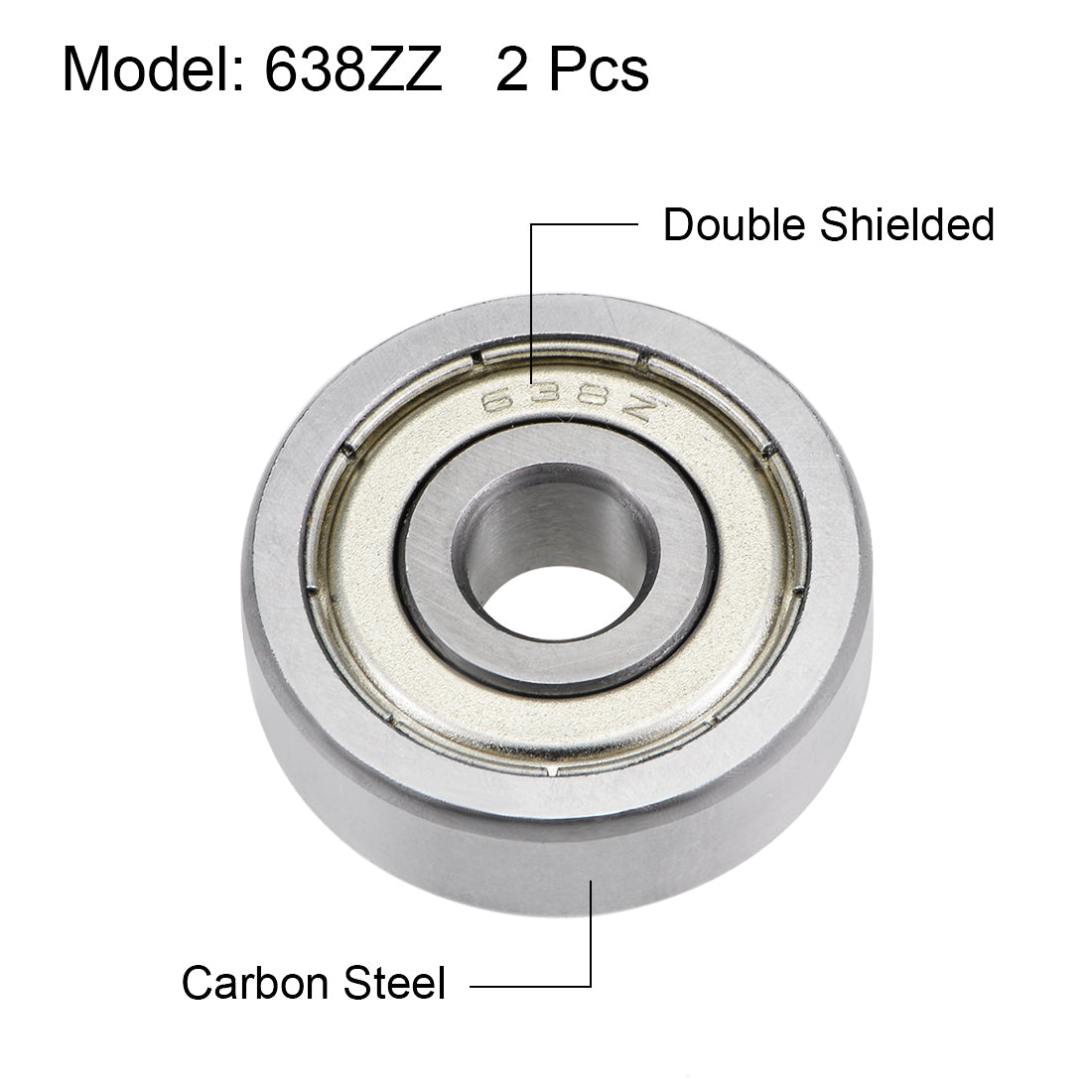 Harfington Deep Groove Ball Bearings Metric Double Shield High Carbon Steel Z2