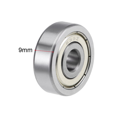 Harfington Uxcell Deep Groove Ball Bearing Metric Double Shielded High Carbon Steel Z2