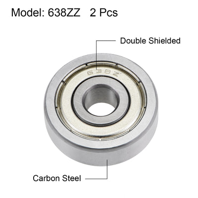 Harfington Deep Groove Ball Bearings Metric Double Shielded High Carbon Steel Z2 Level
