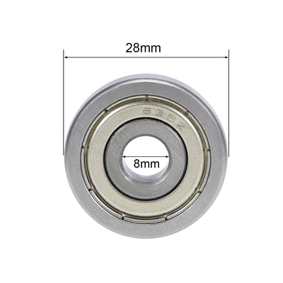 Harfington Deep Groove Ball Bearings Metric Double Shielded High Carbon Steel Z2 Level