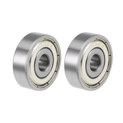 Harfington Deep Groove Ball Bearings Metric Double Shield High Carbon Steel Z2