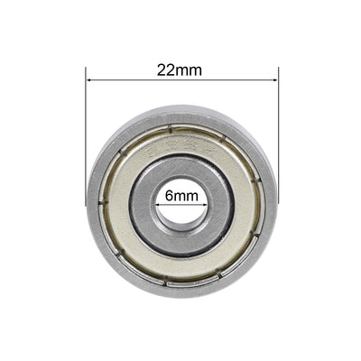 Harfington Deep Groove Ball Bearings Metric Double Shielded High Carbon Steel Z2 Level