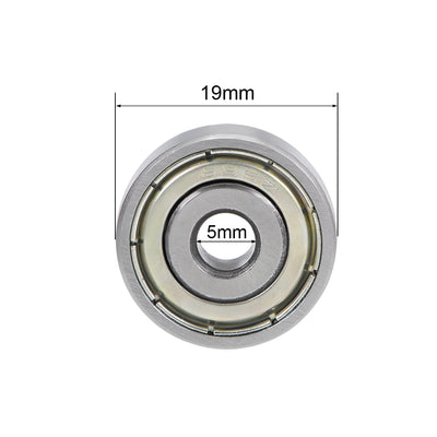 Harfington Uxcell Deep Groove Ball Bearing Metric Double Shielded High Carbon Steel Z2