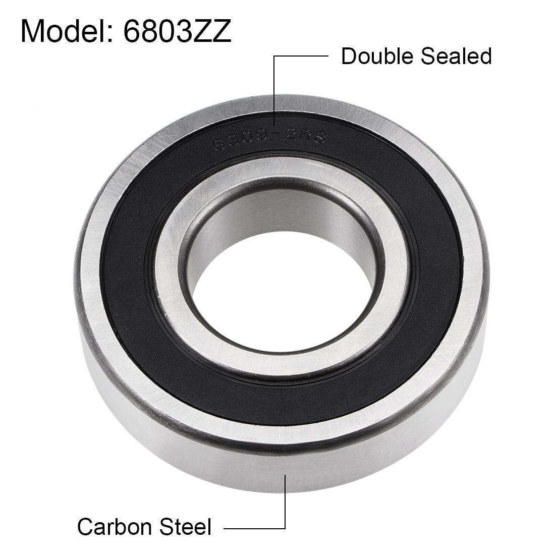 Harfington Deep Groove Ball Bearings Metric Double Sealed High Carbon Steel Z2