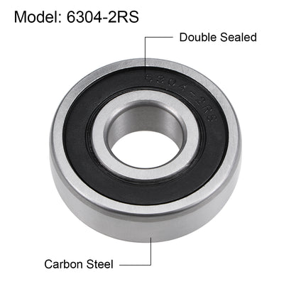 Harfington Deep Groove Ball Bearing Metric Double Sealed High Carbon Steel Z2