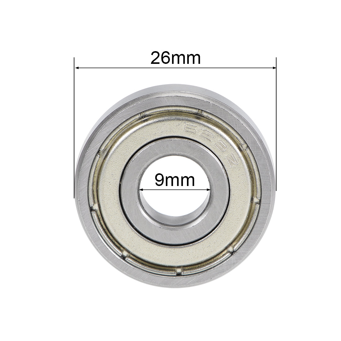 uxcell Uxcell Deep Groove Ball Bearing Metric Double Shielded High Carbon Steel Z2