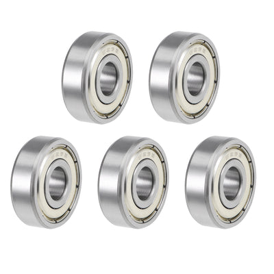 Harfington Uxcell Deep Groove Ball Bearing Metric Double Shielded High Carbon Steel Z2