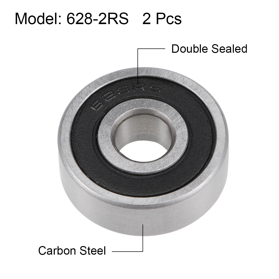 Harfington Deep Groove Ball Bearings Metric Double Sealed High Carbon Steel Z2 Bearing