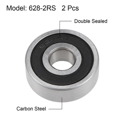 Harfington Deep Groove Ball Bearings Metric Double Seal High Carbon Steel Z2