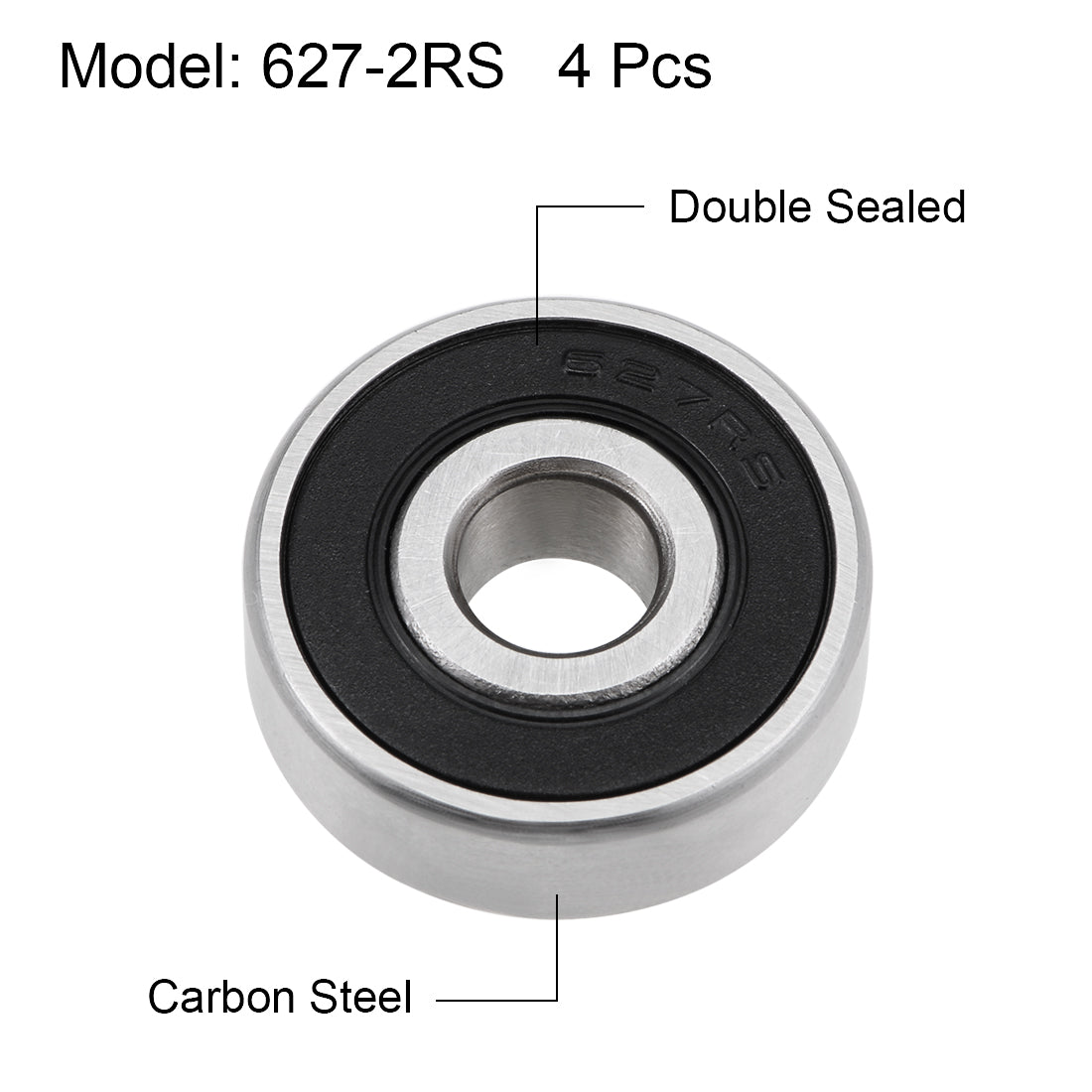 Harfington Deep Groove Ball Bearings Metric Double Seal High Carbon Steel Z2
