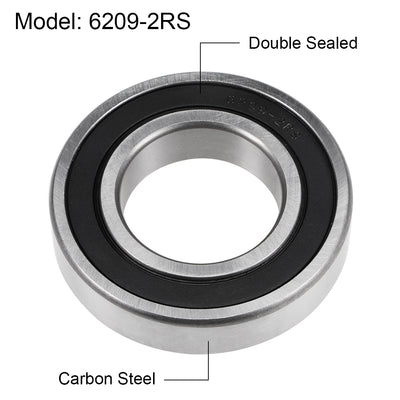 Harfington Deep Groove Ball Bearings Metric Double Sealed High Carbon Steel Z2