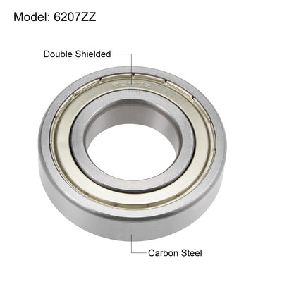 Harfington Deep Groove Ball Bearings Metric Double Shielded High Carbon Steel Z2