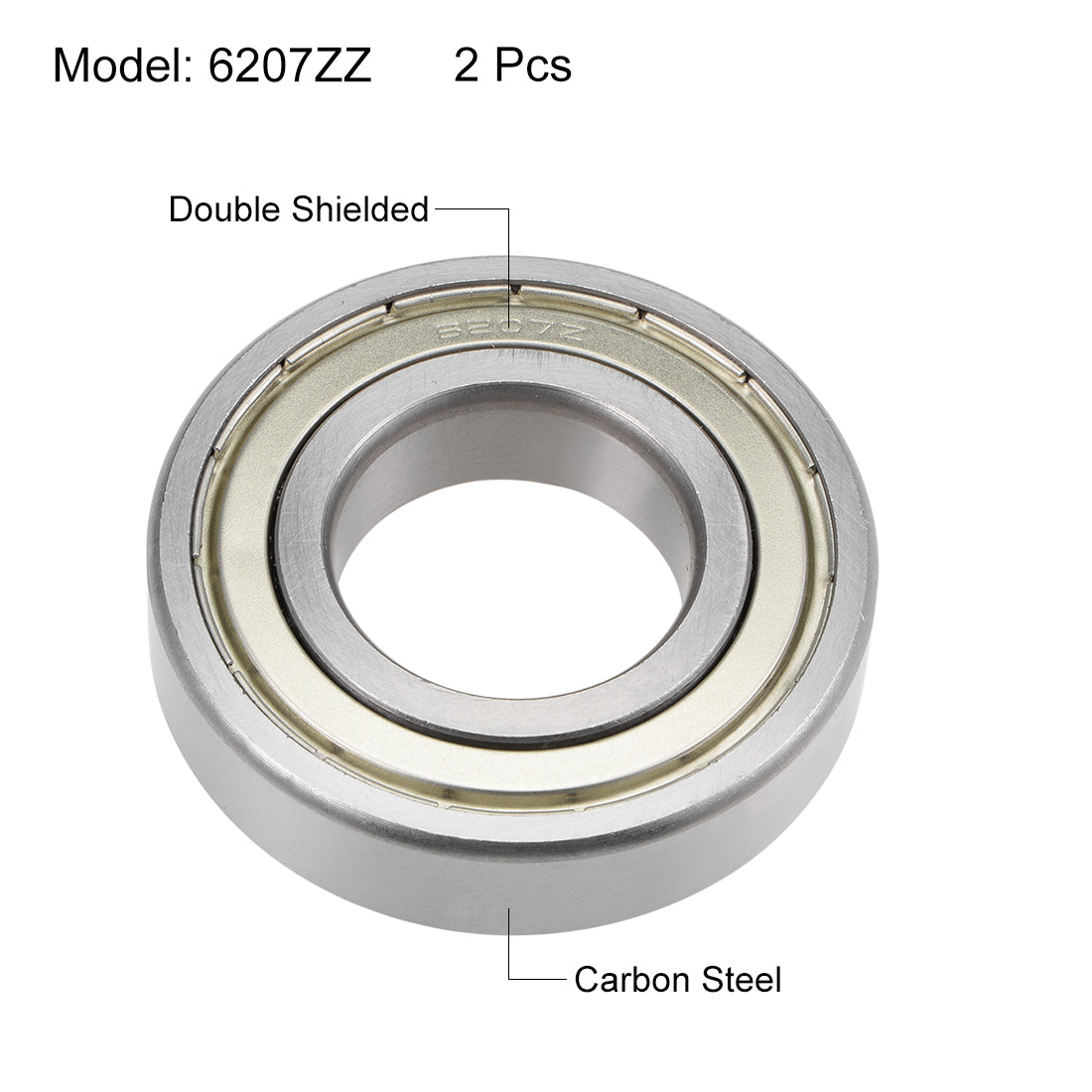 Harfington Deep Groove Ball Bearings Metric Double Shield High Carbon Steel Z2