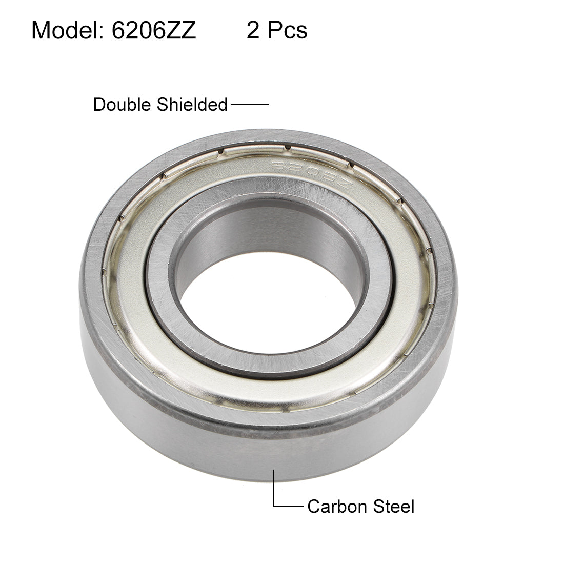 Harfington Deep Groove Ball Bearings Metric Double Shield High Carbon Steel Z2