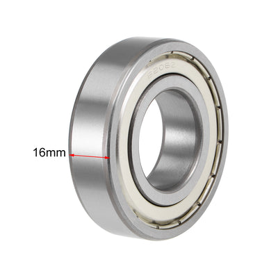 Harfington Deep Groove Ball Bearing Metric Double Shield High Carbon Steel Z2