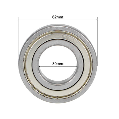 Harfington Deep Groove Ball Bearing Metric Double Shield High Carbon Steel Z2