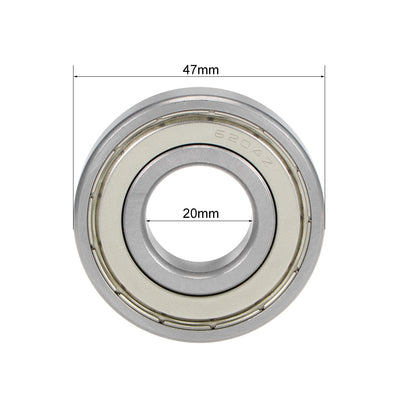 Harfington Deep Groove Ball Bearing Metric Double Shield High Carbon Steel Z2